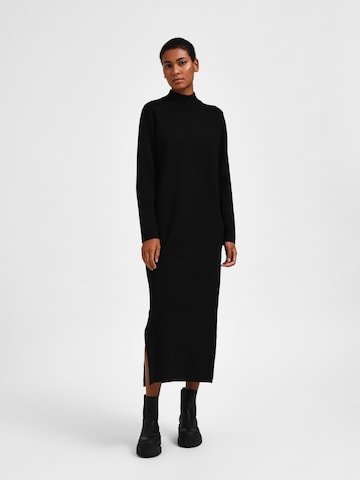 SELECTED FEMME Knitted dress 'Merla' in Black
