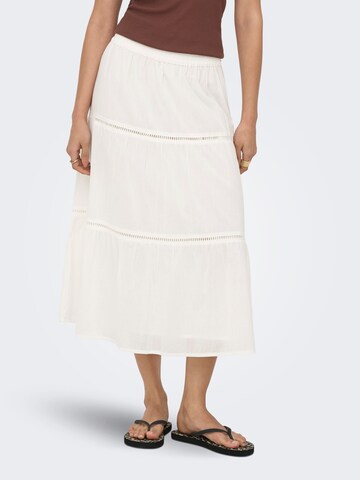 Jupe 'ONLIsabella' ONLY en blanc : devant