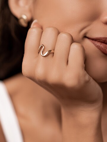 Hey Happiness Ring 'Fluid Heart' in Goud