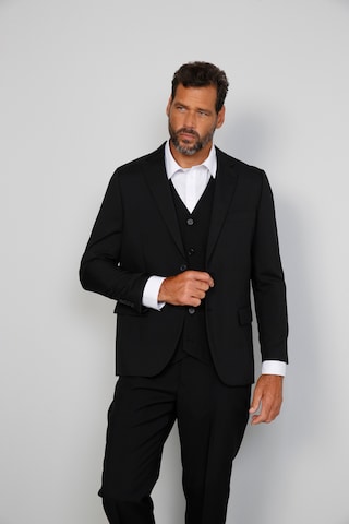 Men Plus Regular fit Suit Jacket in Black: front