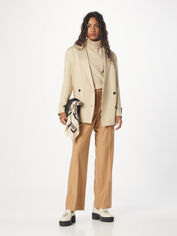 Designers Remix Loose fit Pleat-front trousers 'Edmund' in Beige