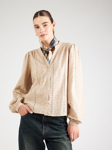 JDY Blouse 'JDYAMIE' in Beige: voorkant