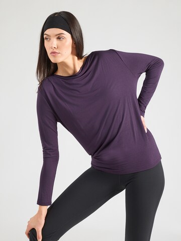 CURARE Yogawear - Camisa funcionais em roxo: frente