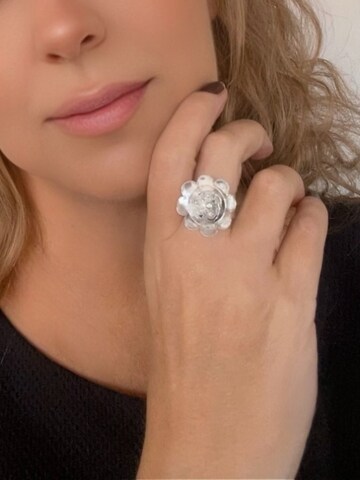 Gloria Mago Ring 'Camellia' in Silver
