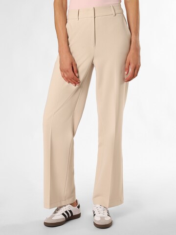 Cambio Regular Pleated Pants 'Amelie' in Beige: front