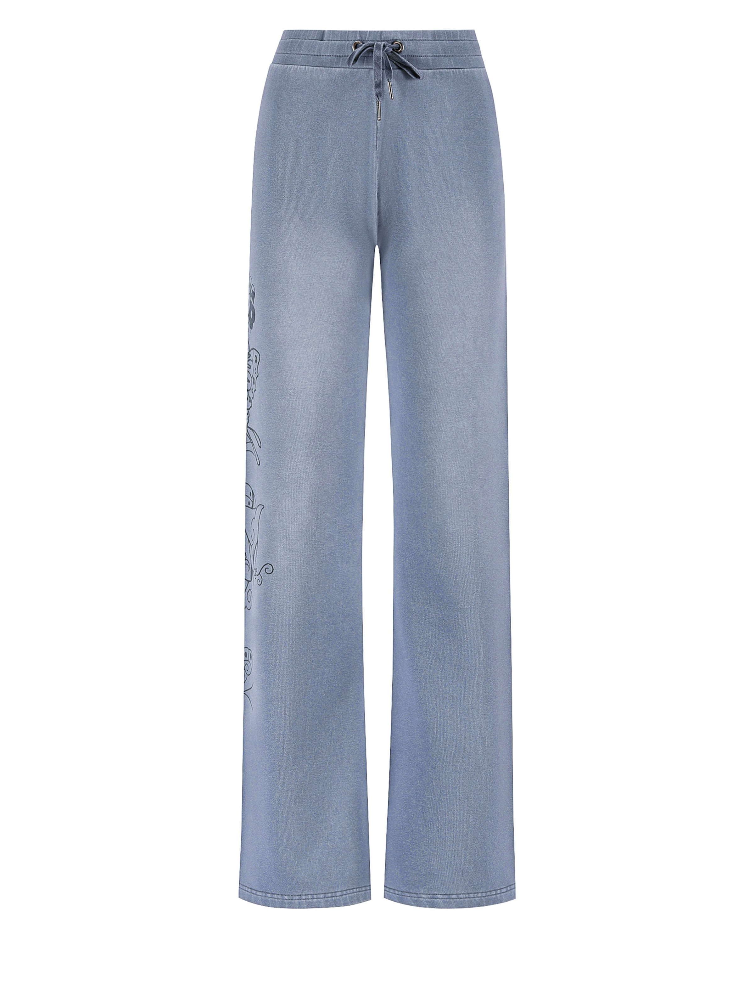 Flared Pantaloni 'Watchingfly' di Ed Hardy in grigio: frontale