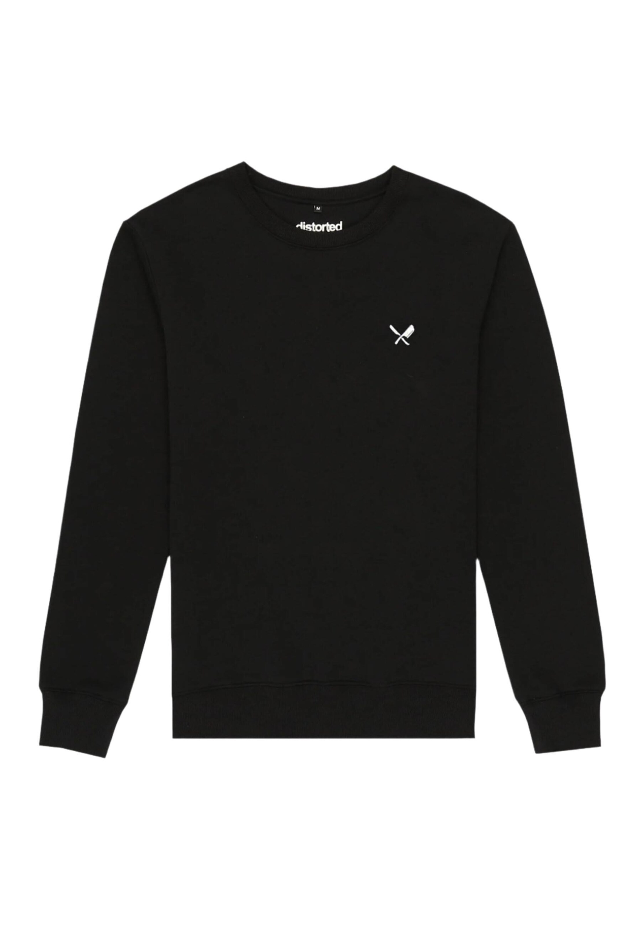 Distorted People Sweatshirt in Zwart: voorkant