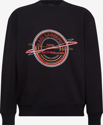 juoda Karl Lagerfeld Megztinis be užsegimo 'Athleisure Logo': priekis