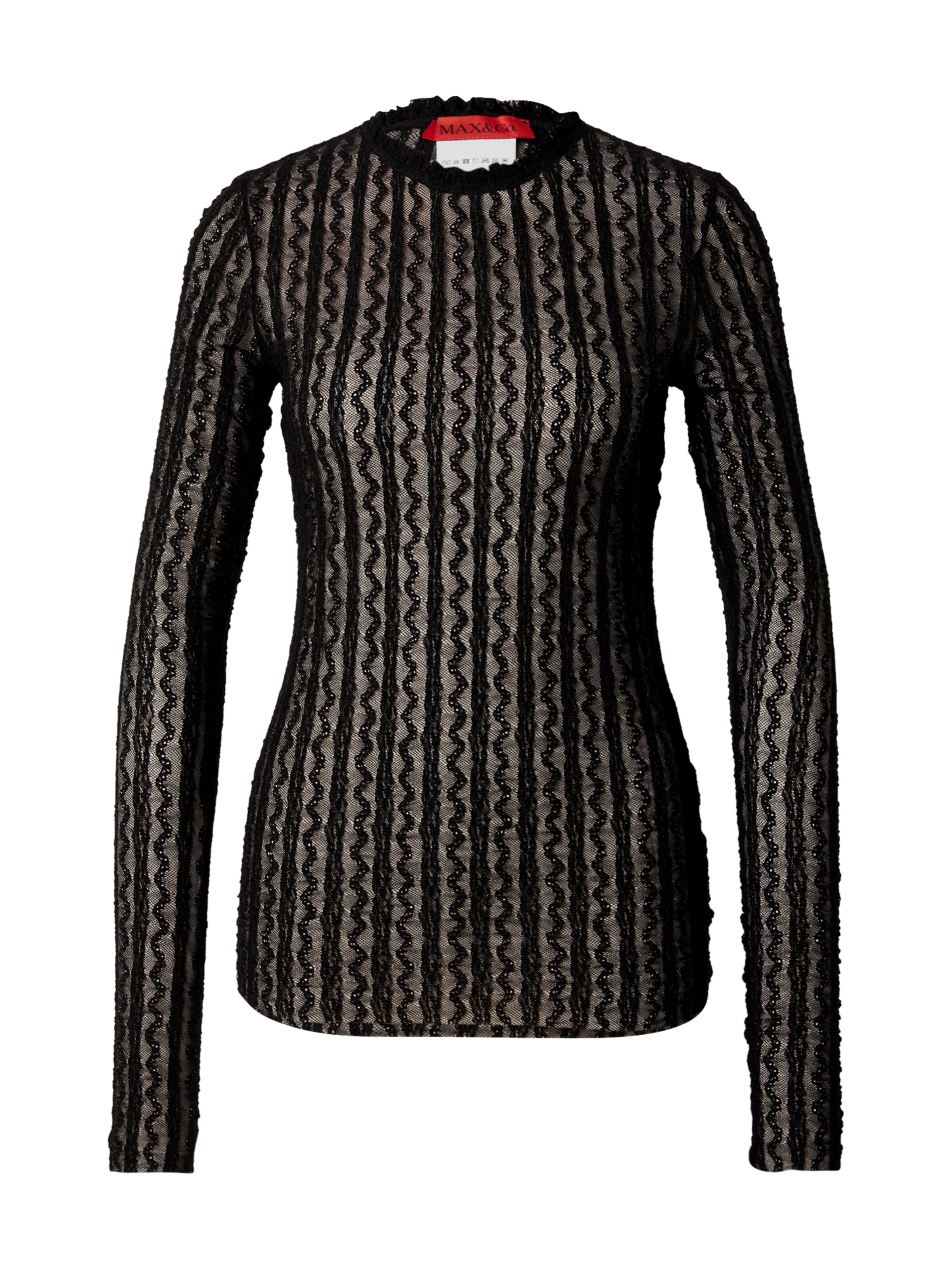 MAX&Co. Μπλουζάκι 'ISIDE' σε μαύρο: μπροστά