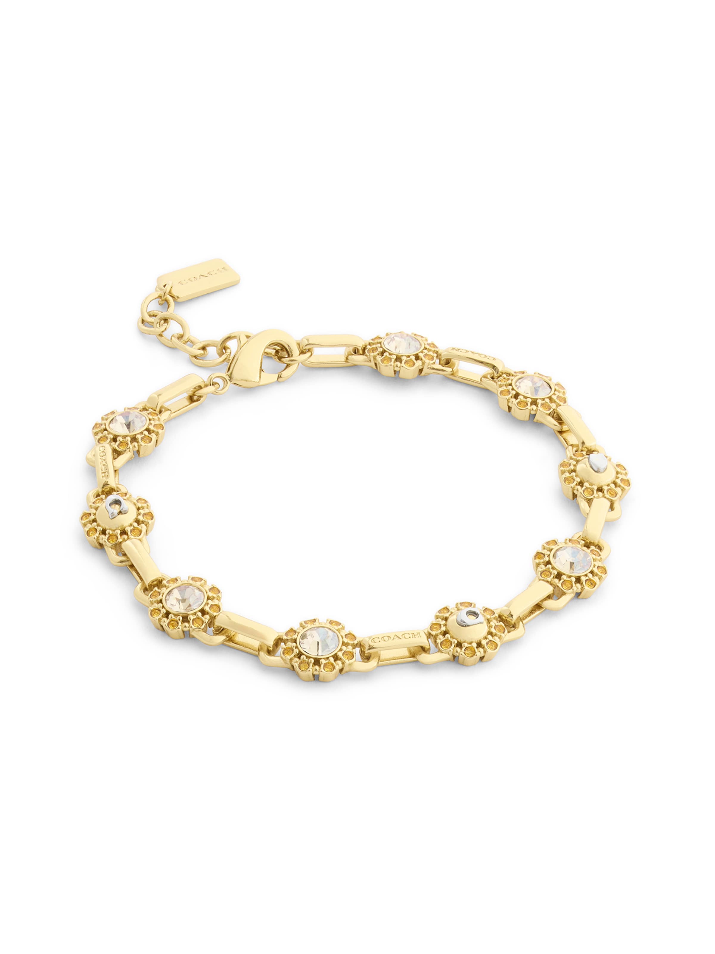 Bracelet 'Heirloom Tea Rose' COACH en or : devant