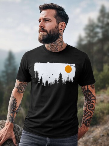 Neverless Shirt 'Forest'‌ in Schwarz