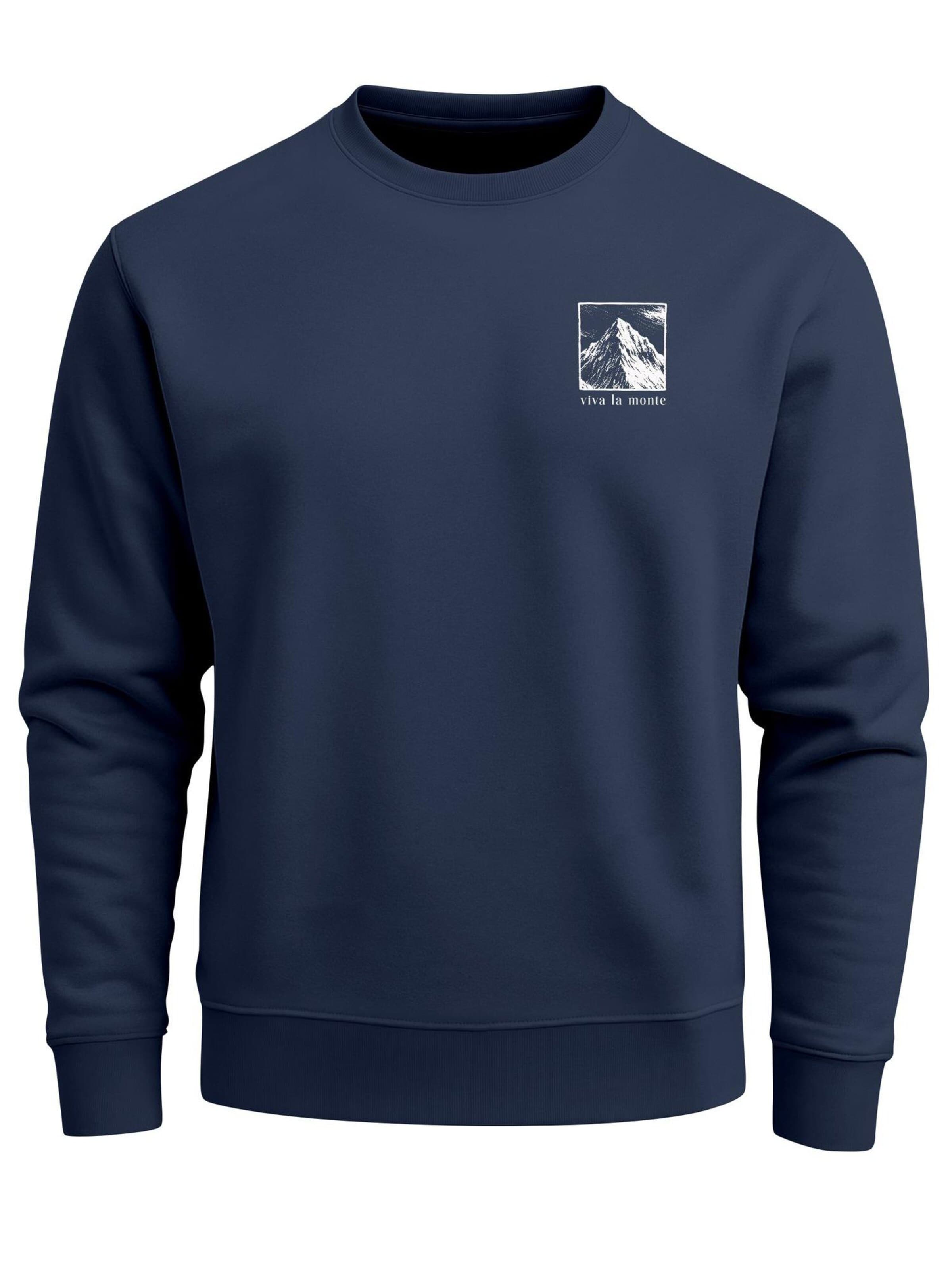 Neverless Sweatshirt 'viva la monte'‌‌‌‌‌‌‌ in Blau: Vorderseite