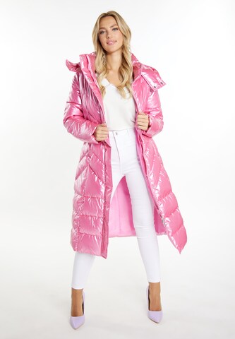 rožinė faina Žieminis paltas: priekis