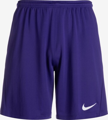 NIKE Regular Workout Pants 'Park III' in Purple: front