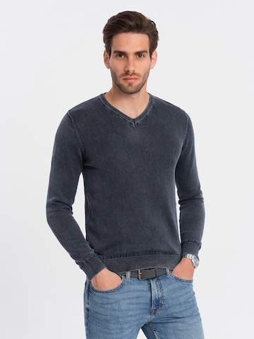 Ombre Pullover 'OM-Swos-0108' in Blau: Vorderseite