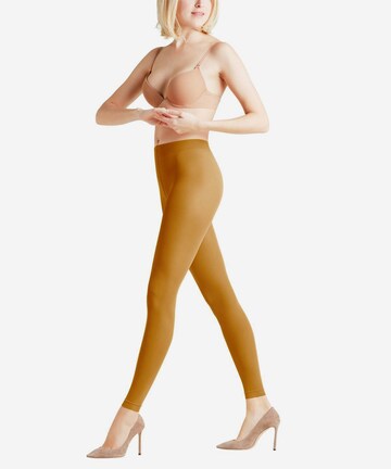 FALKE Skinny Leggings 'Pure Matt' in Orange: front