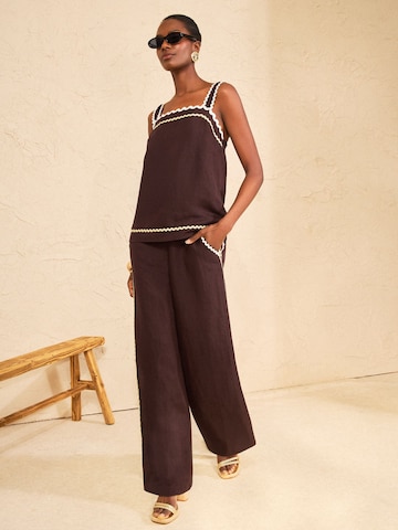 love & roses Top – hnědá