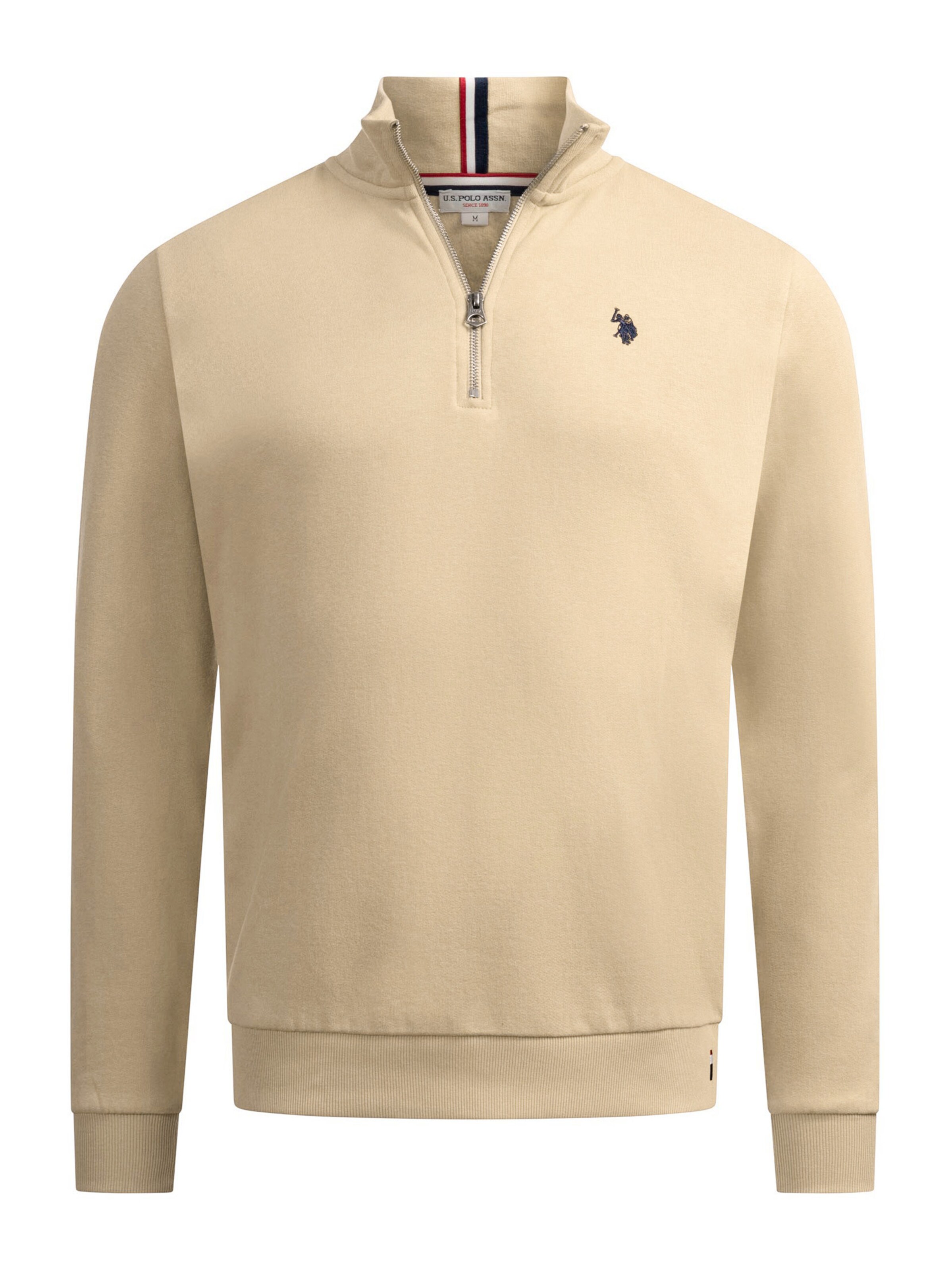 U.S. POLO ASSN. Sweatshirt in Beige: front