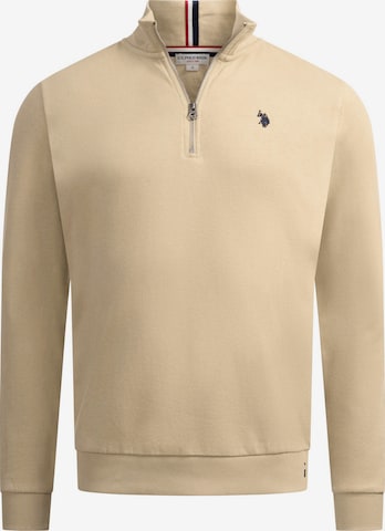 U.S. POLO ASSN. Sweatshirt in Beige: front