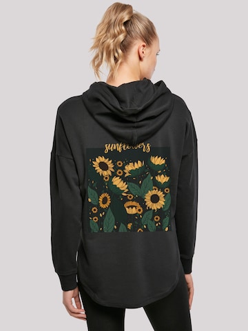 F4NT4STIC Sweatshirt 'Sunflowers' in Zwart: voorkant