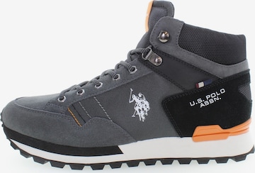 U.S. POLO ASSN. High-Top Sneakers 'Aron' in Grey: front