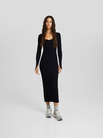 Bershka Knit dress in Black