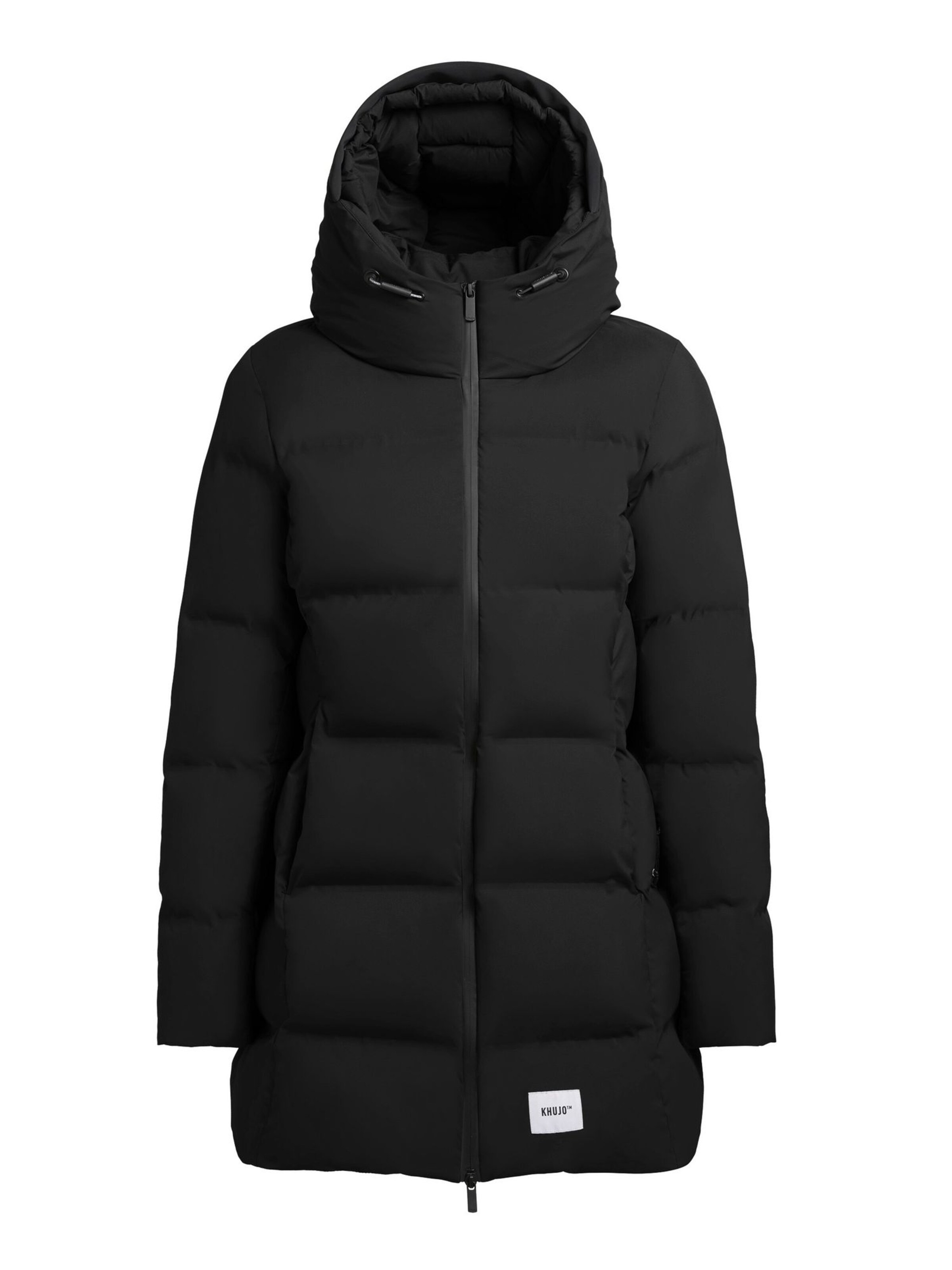 khujo Winter Coat in Black: front
