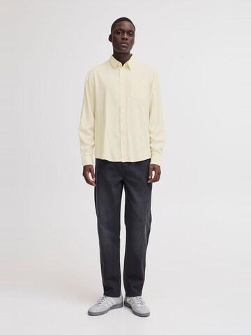 BLEND Regular Fit Langarmhemd ' BHBOBBY Shirt ' in Weiß