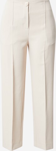 Oasis Regular Pleated Pants in Beige: front