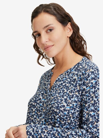 Betty & Co Casual-Shirt mit elastischem Bund in Blau