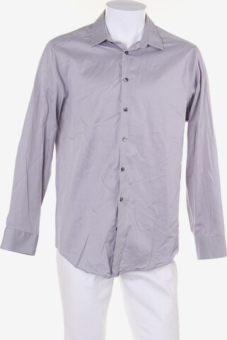 Calvin Klein Button Up Shirt in XS in Grey: front