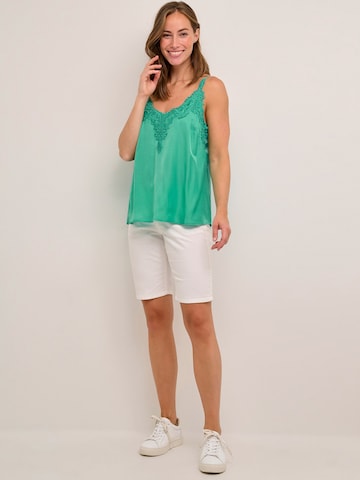 Cream Top 'Anna' in Green