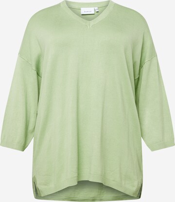 Fransa Curve Sweater 'Blume' in Green: front