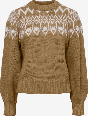 PIECES Sweater 'NYLA' in Brown: front