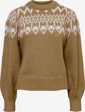 PIECES Pullover 'NYLA' i brun: forside