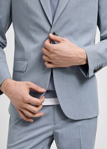 MANGO MAN Slim fit Business blazer 'Paris' in Blue