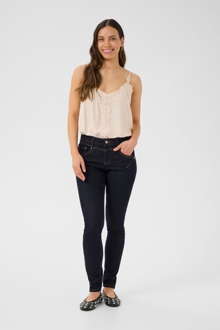 Coupe slim Jean 'Amalie' Cream en bleu