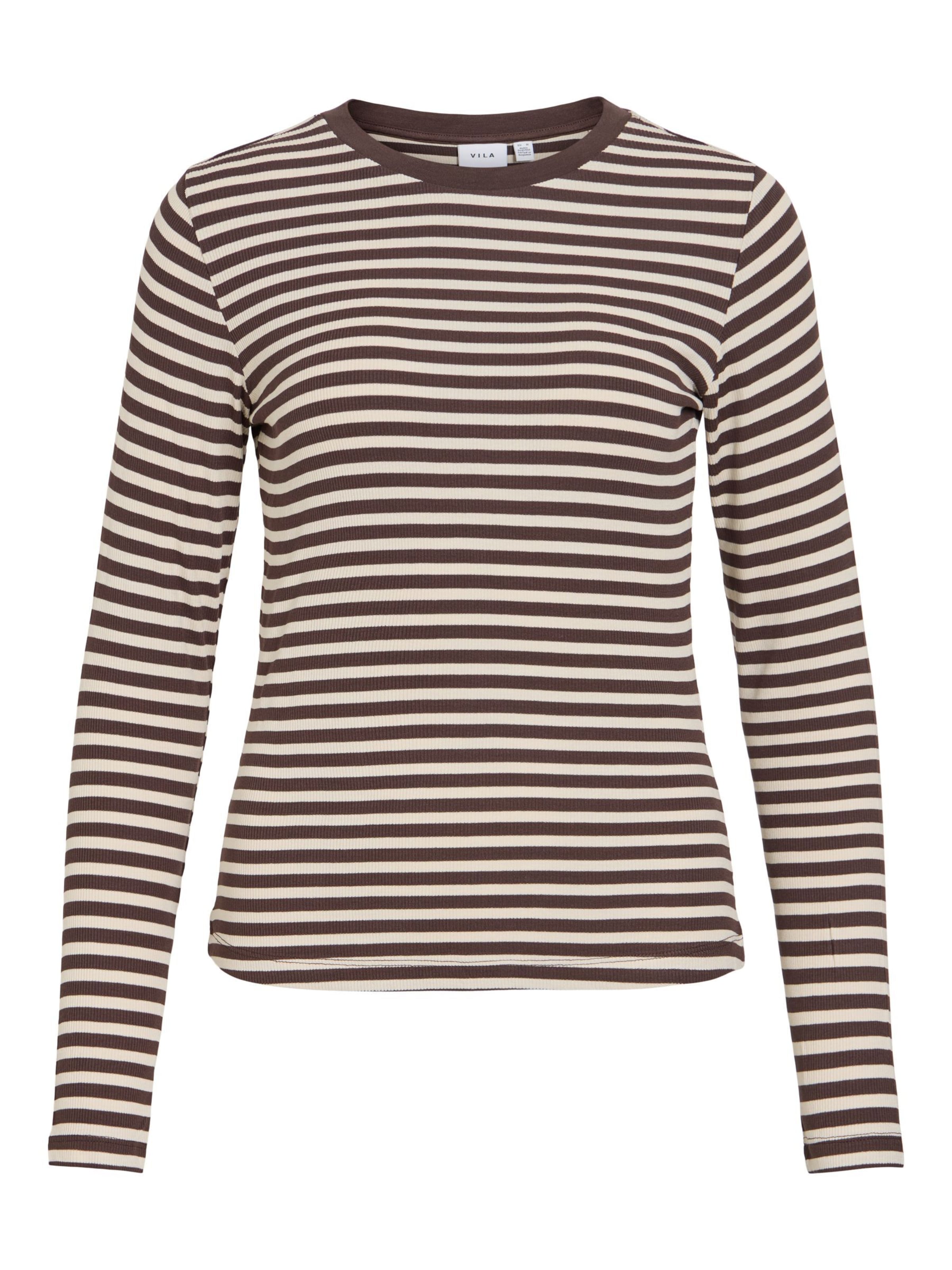 VILA - Camiseta 'VIAVera' en marrón: frente
