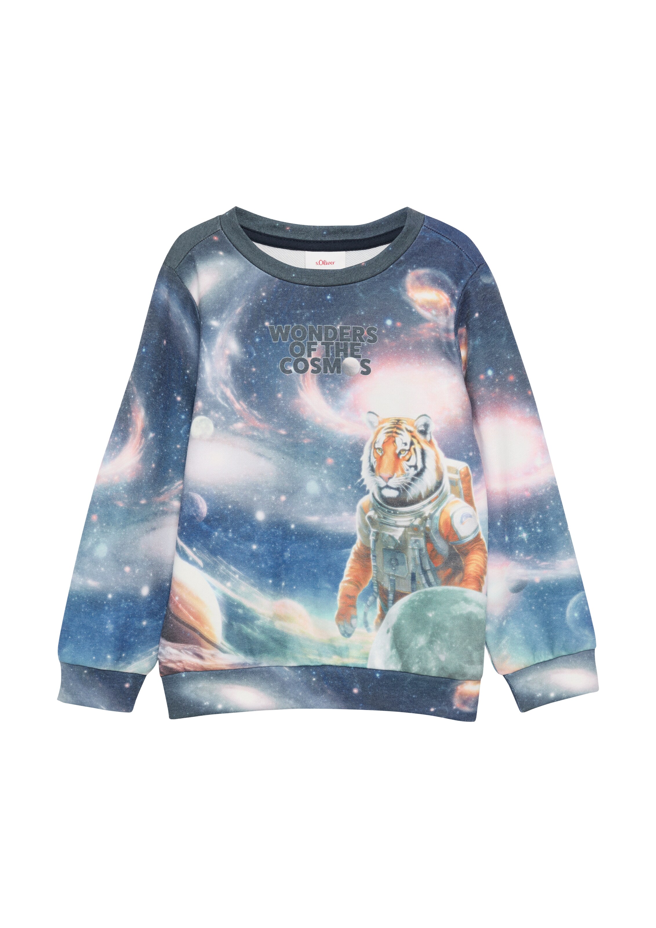 s.Oliver Sweatshirt in Blauw: voorkant