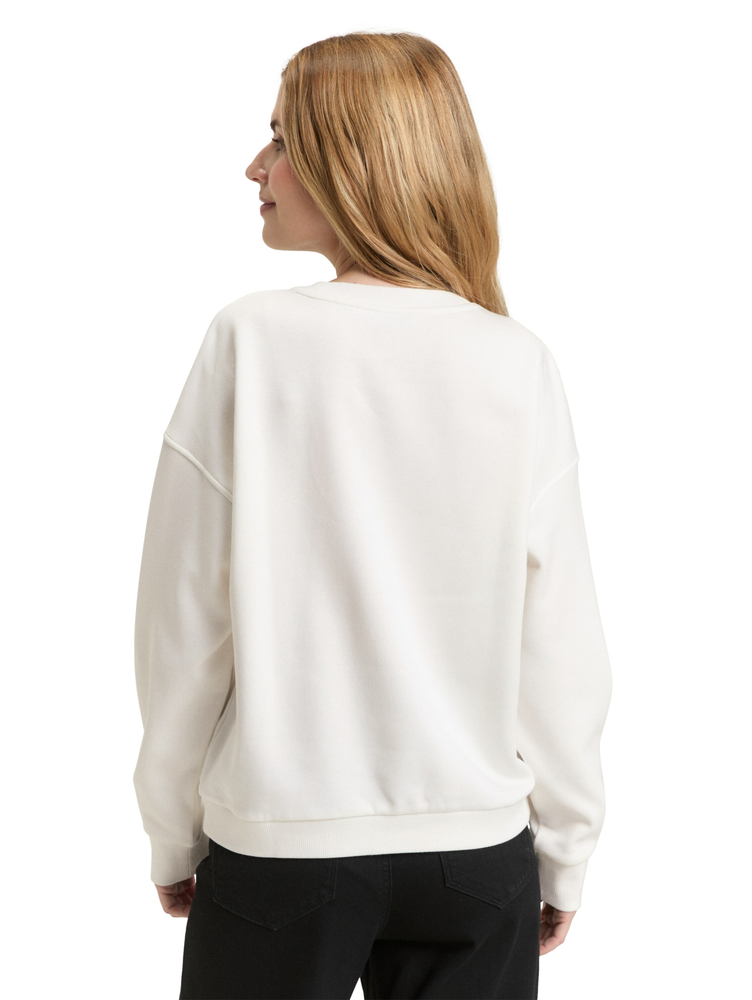 Sweat-shirt TOM TAILOR en blanc