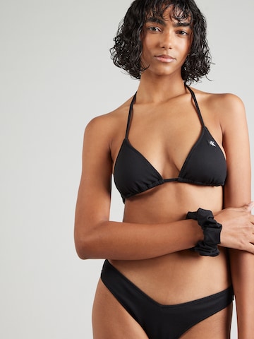 Calvin Klein Swimwear Triangle Bikini Top in Black