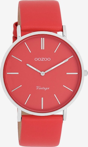 OOZOO Analog Watch in Red: front