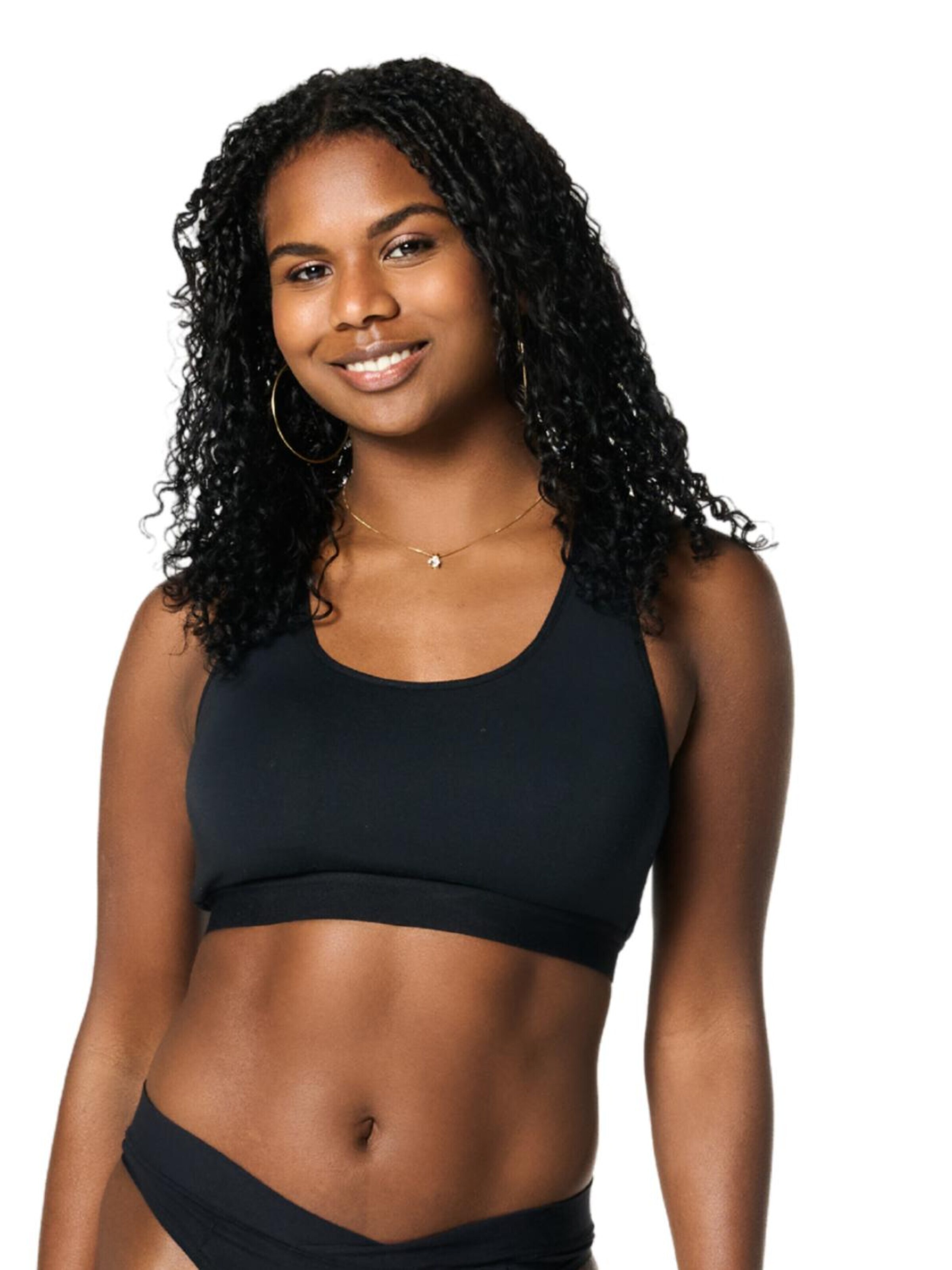 Moodies Undies Top 'Comfy Top' in Zwart: voorkant