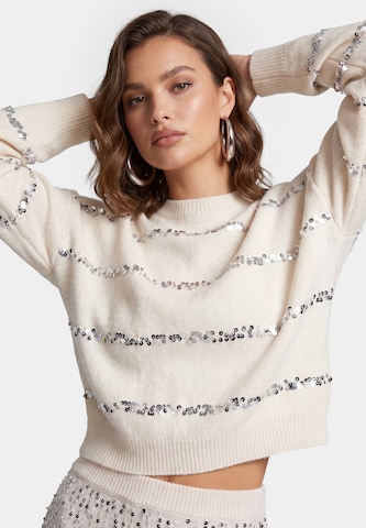Pull-over 'Festive' faina en blanc