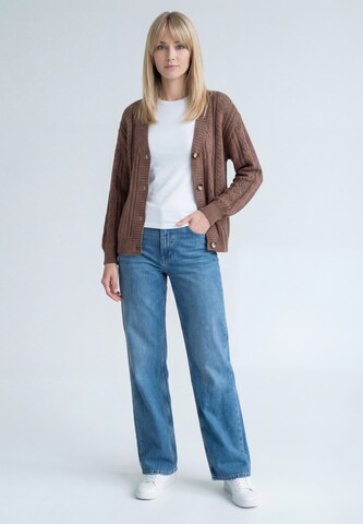 MIMO Gebreid vest 'Classic Look' in Bruin