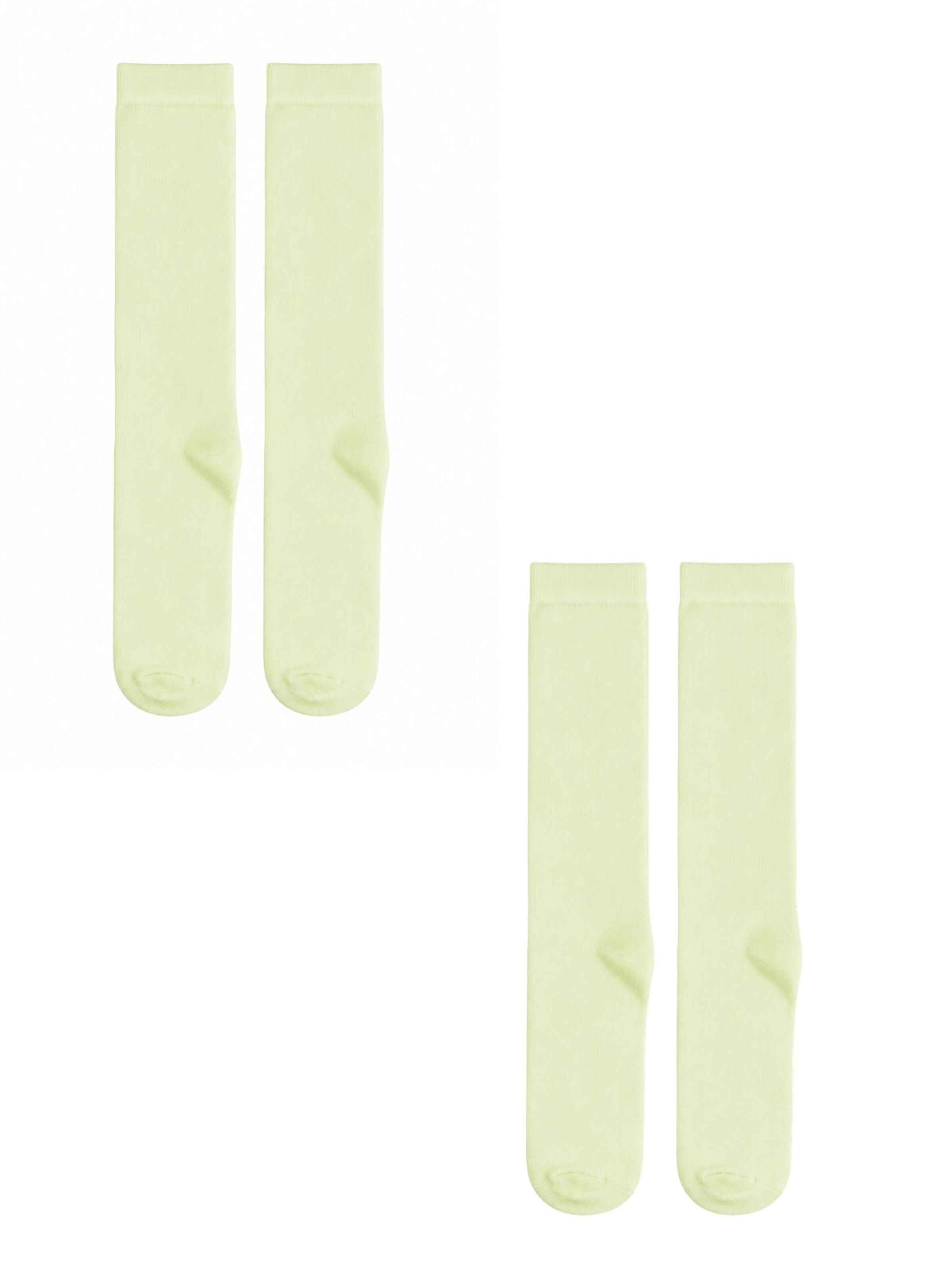 Albero Natur Socks 'Bio-Baumwoll-Kinderkniestrümpfe – 2er Pack' in Yellow