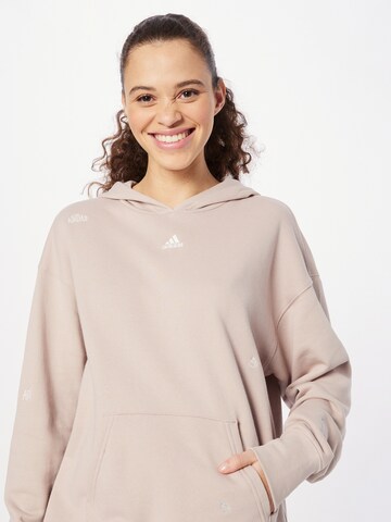 ADIDAS SPORTSWEAR Sportief sweatshirt 'Relaxed With Healing Crystals-Inspired Graphics' in Beige