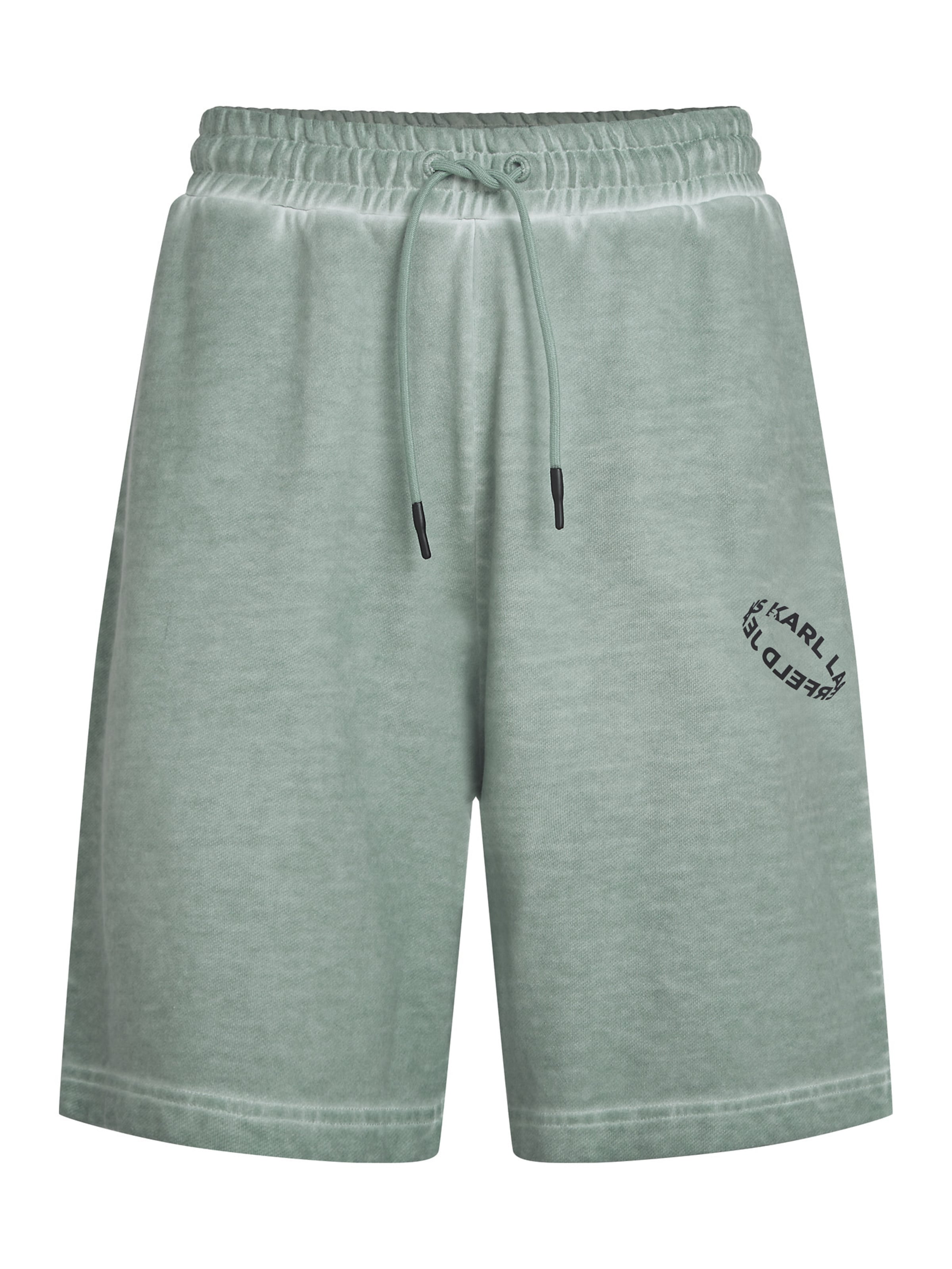 KARL LAGERFELD JEANS Широка кройка Панталон в зелено: отпред