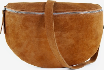 Sacs banane 'VALENTINA large' lePelou en marron : devant