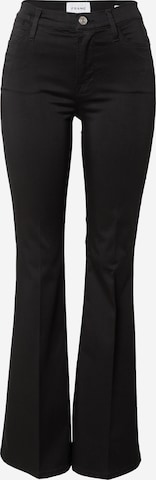 FRAME Flared Pants in Black: front